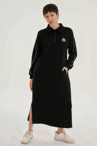 Sport-Chic Zip-Up Dress